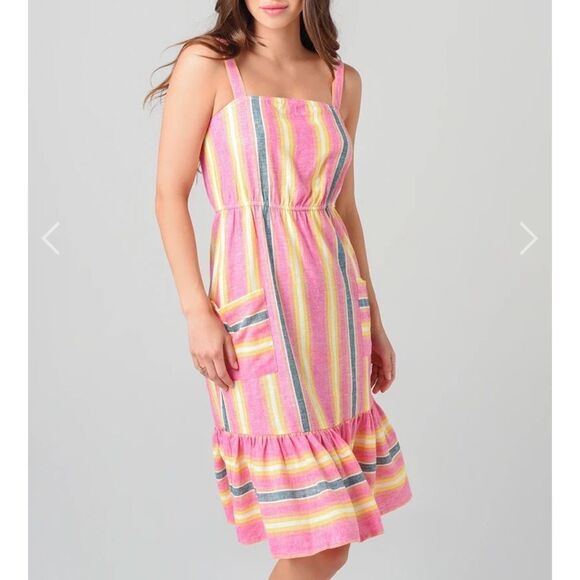 BB DAKOTA WOMEN'S PINK LEMONADE MIDI DRESS - Picture 1 of 3
